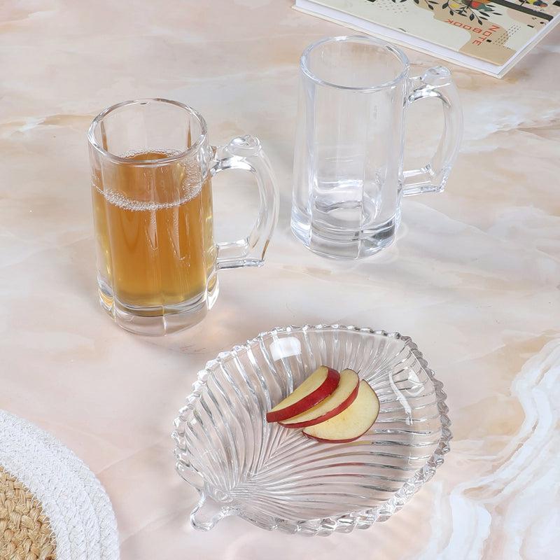 Buy Adona (400 ML) Beer Glass & Snack Plate Combo - Three Piece Set Barware Set from Vaaree