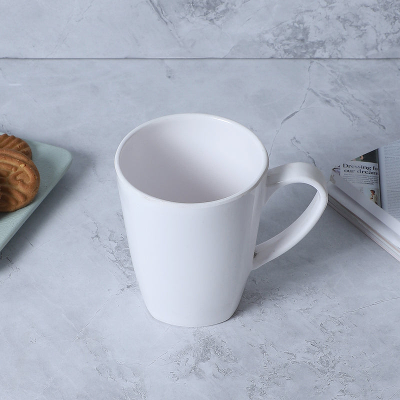 Mug & Tea Cup - Osmo Melamine White (White) - 400 ML