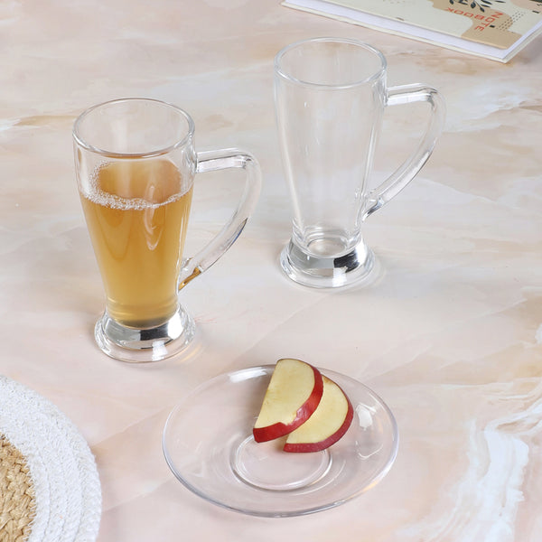 Barware Set - Syra (250 ML) Beer Glass & Snack Plate Combo - Three Piece Set