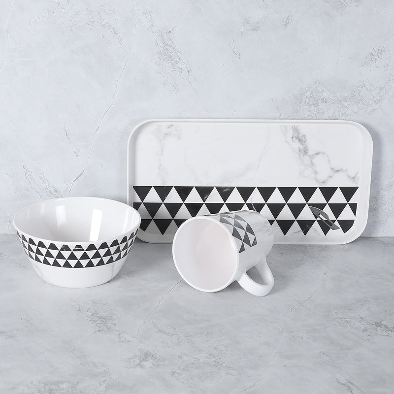 Tea Sets & Tea Pots - Mivono Serving Set (Black & White) - Three Piece Set