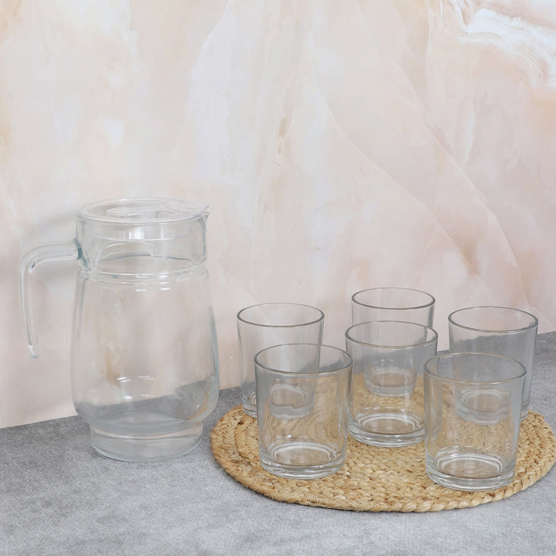 Jug & Glasses Set - Wira 1750 ML Jug With 280 ML Glass - Seven Piece Set