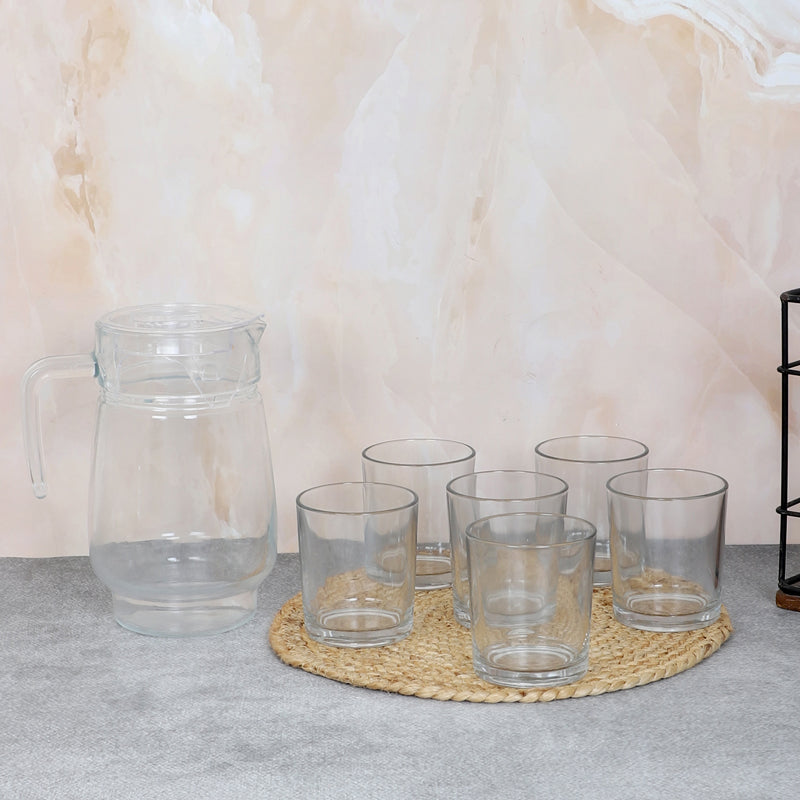 Jug & Glasses Set - Wira 1750 ML Jug With 280 ML Glass - Seven Piece Set