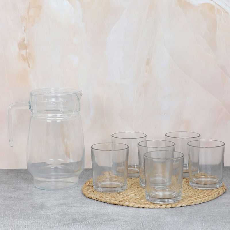 Jug & Glasses Set - Wira 1750 ML Jug With 280 ML Glass - Seven Piece Set