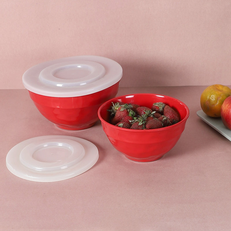 Bowl - Maneva Serving Bowl (Red) - Set Of Two