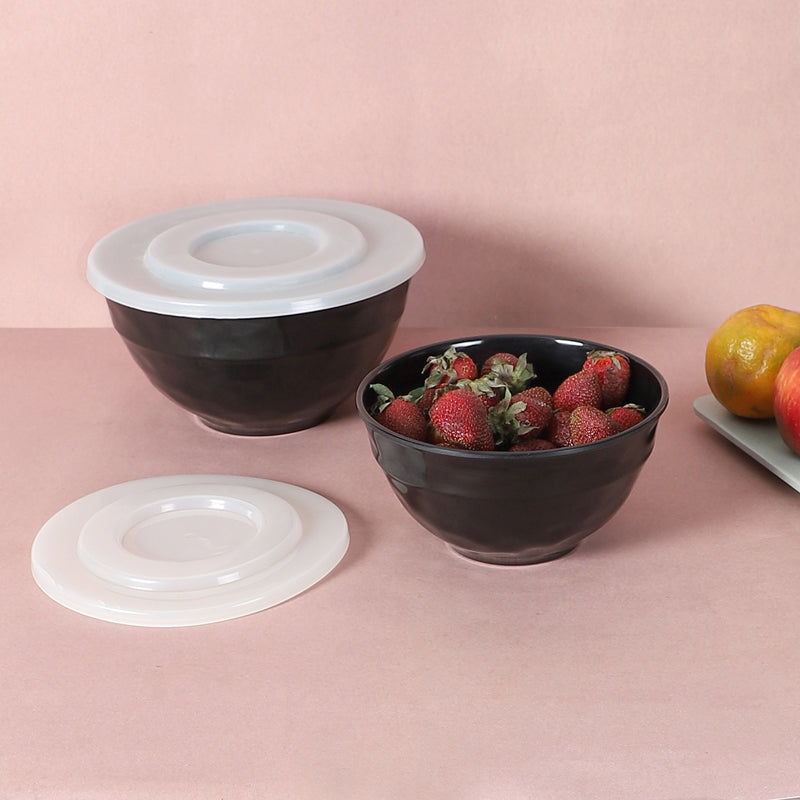 Bowl - Maneva Serving Bowl (Black) - Set Of Two