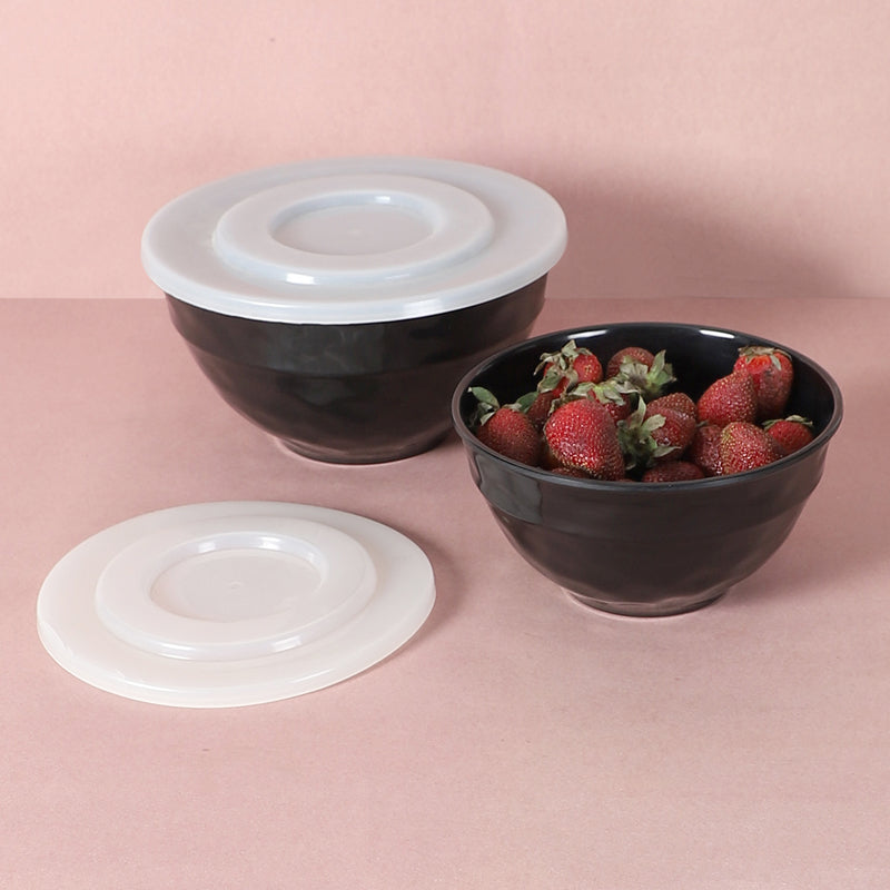 Bowl - Maneva Serving Bowl (Black) - Set Of Two