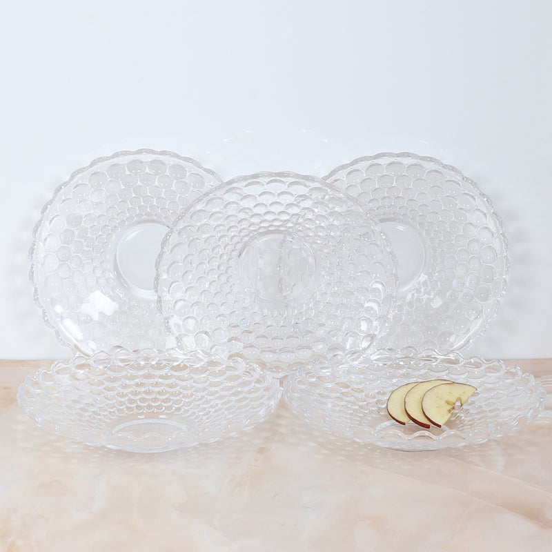 Buy Firouz Glass Platter - Set Of Five Platter from Vaaree