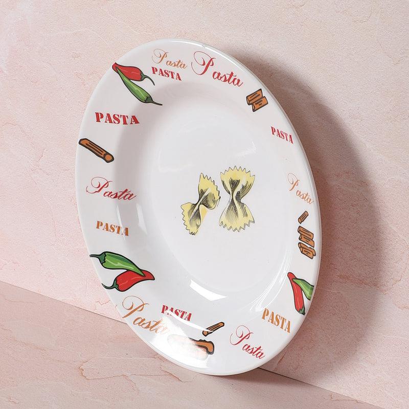 Buy Mirchi Macroni Pasta Plate Pasta Plate from Vaaree