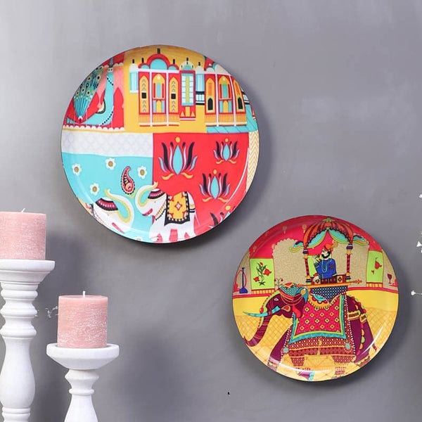 Buy Royal Gaja Wall Plate - Set Of Two Wall Plates from Vaaree