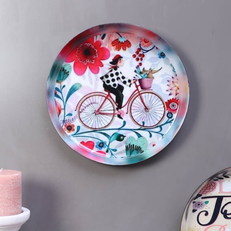 Wall Plates - Bicycle Journey Wall Plate - Set Of Two