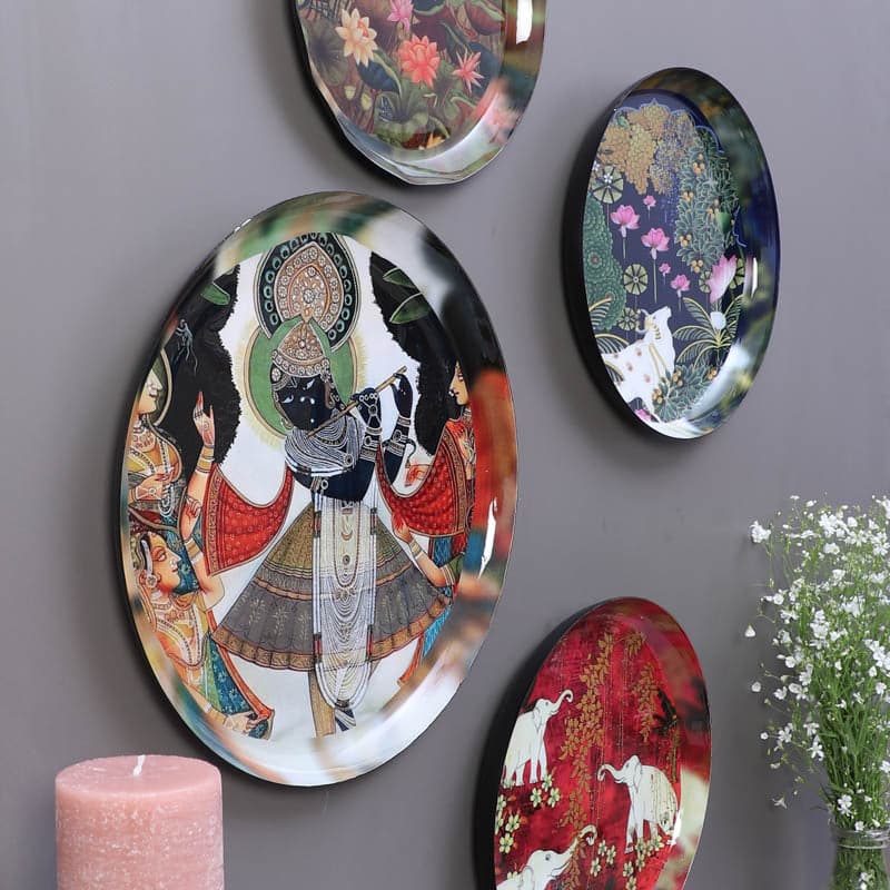 Buy Masaai Mist Wall Plate - Set Of Four Wall Plates from Vaaree