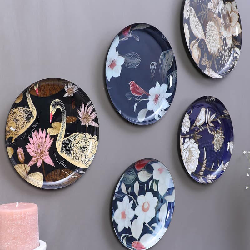 Buy Bloom Chirp Wall Plate - Set Of Five Wall Plates from Vaaree