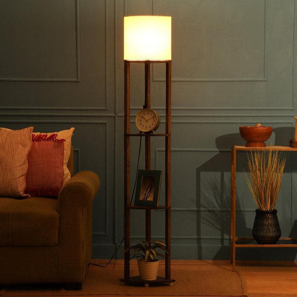 Buy Honey Yuno Floor Lamp With Shelf at Vaaree online | Beautiful Floor Lamp to choose from