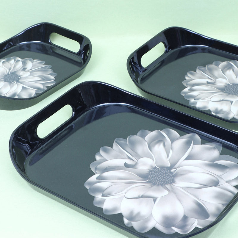 Buy Dandelion Glam Serving Tray - Set Of Three Serving Tray from Vaaree