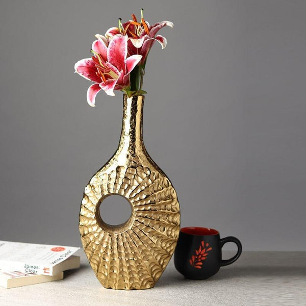 Vase - Web Wrap Vase - Gold