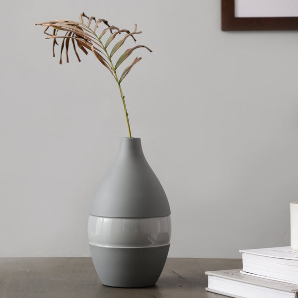 Yato Enamel Vase (Grey) - Large