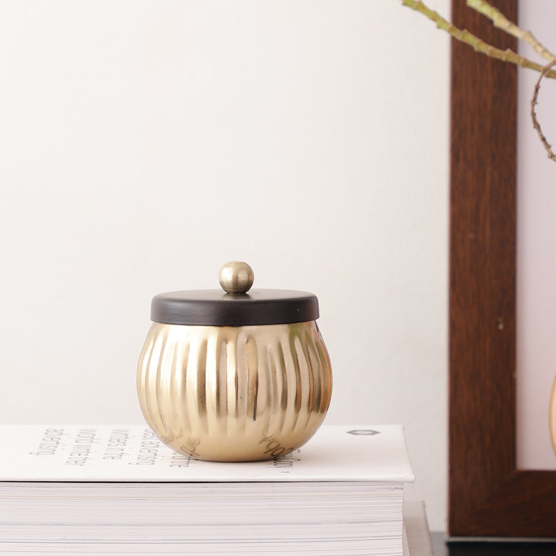 Buy Rava Storage Jar - Gold Container from Vaaree