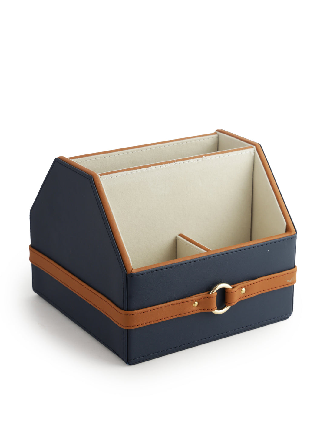 Storage Basket - Arbo Vegan Leather Organizer - Blue