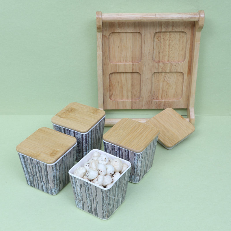 Buy Navina Storage Container With Tray (450 ML) - Five Piece Set Container from Vaaree