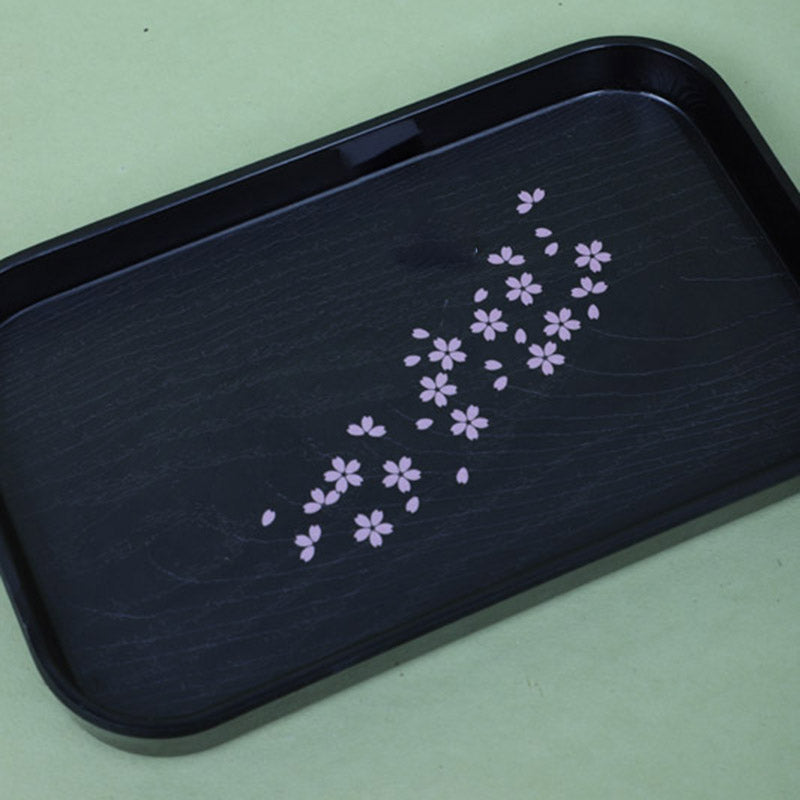 Buy Eltira Floral Serving Tray - Black Serving Tray from Vaaree