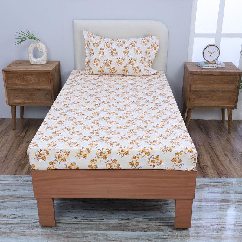 Buy Gemonisis Printed Bedsheet - Yellow Bedsheets from Vaaree