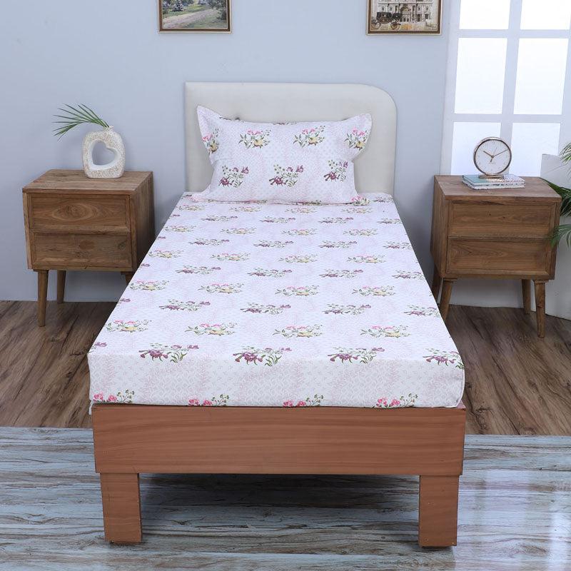 Buy Floral Rush Printed Bedsheet - Pink Bedsheets from Vaaree