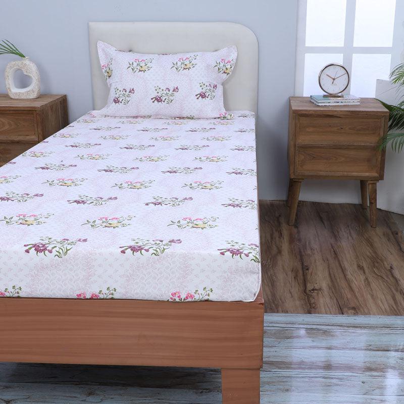 Buy Floral Rush Printed Bedsheet - Pink Bedsheets from Vaaree