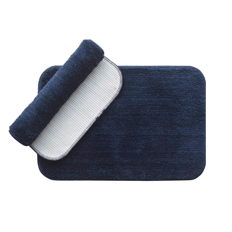 Buy Aldo Anti Skid Bathmat (Dark Blue) - Set Of Two Bath Mats from Vaaree