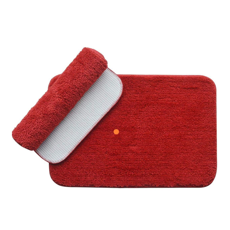 Buy Aldo Anti Skid Bathmat (Red) - Set Of Two Bath Mats from Vaaree