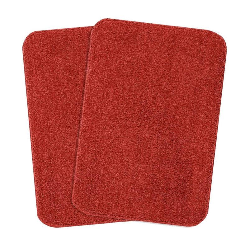 Buy Aldo Anti Skid Bathmat (Red) - Set Of Two Bath Mats from Vaaree