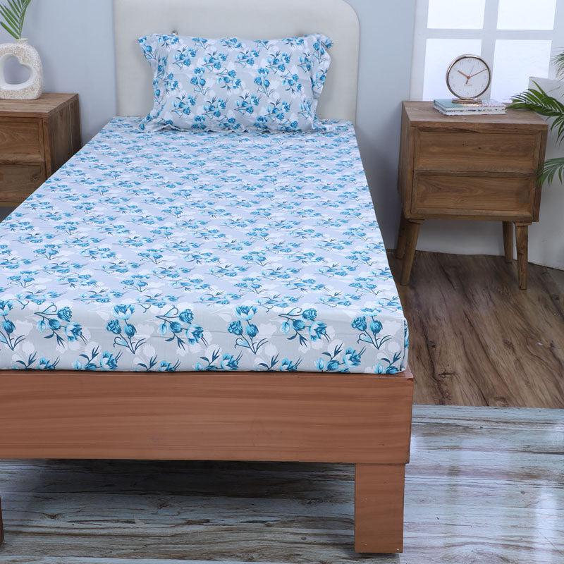 Buy Gemonisis Printed Bedsheet - Blue Bedsheets from Vaaree