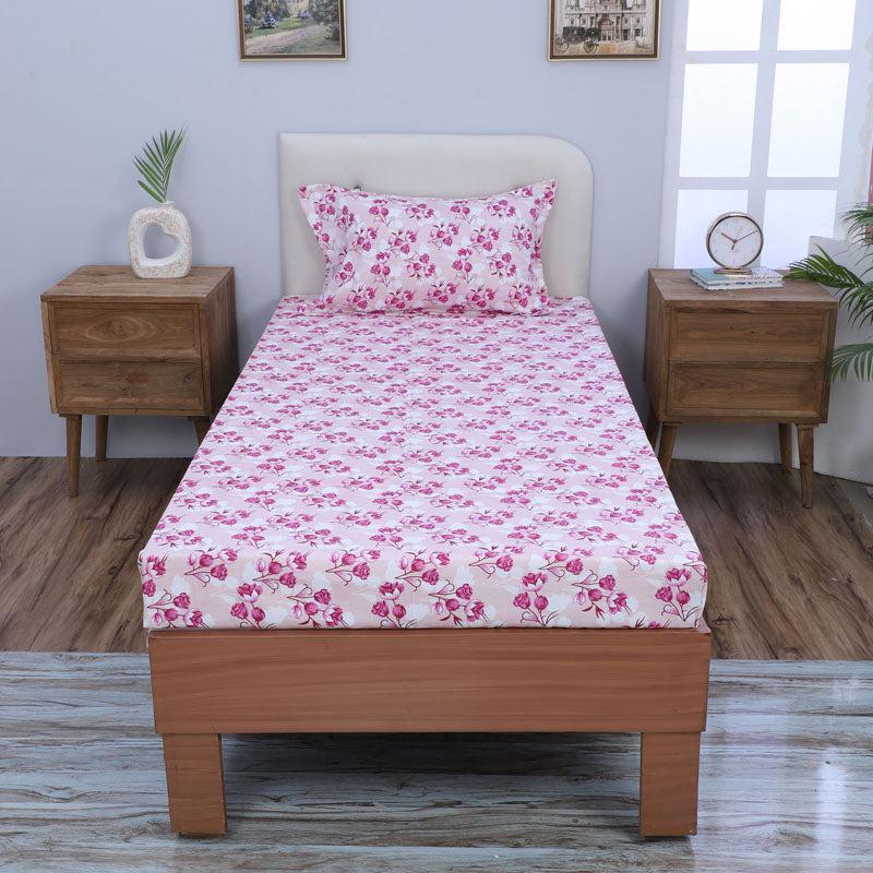 Buy Gemonisis Printed Bedsheet - Pink Bedsheets from Vaaree