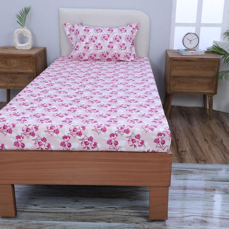 Buy Gemonisis Printed Bedsheet - Pink Bedsheets from Vaaree