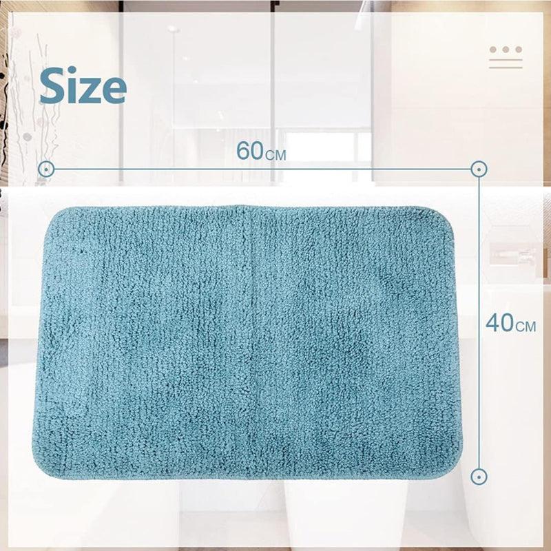 Buy Aldo Anti Skid Bathmat (Sky Blue) - Set Of Two Bath Mats from Vaaree