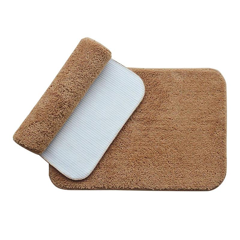 Bath Mats - Aldo Anti Skid Bathmat (Light Brown) - Set Of Two