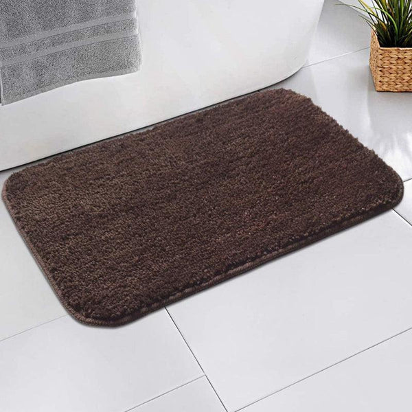 Buy Aldo Anti Skid Bathmat (Brown) - Set Of Two Bath Mats from Vaaree