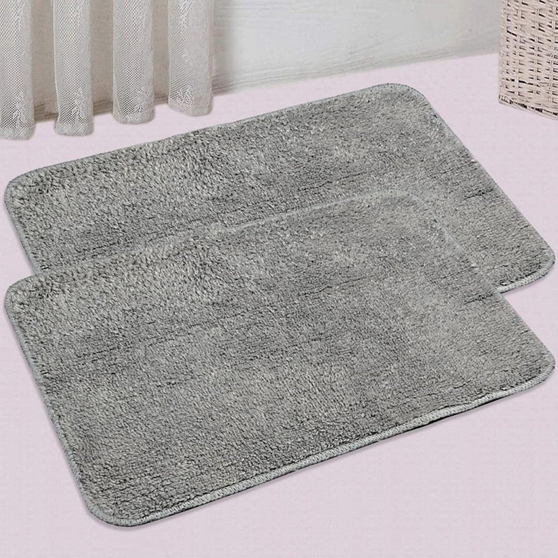 Bath Mats - Aldo Anti Skid Bathmat (Grey) - Set Of Two