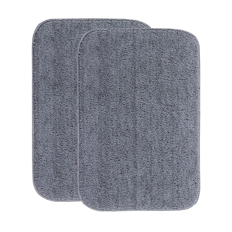 Bath Mats - Aldo Anti Skid Bathmat (Grey) - Set Of Two