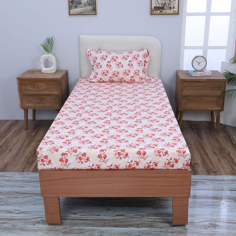 Buy Gemonisis Printed Bedsheet - Red Bedsheets from Vaaree