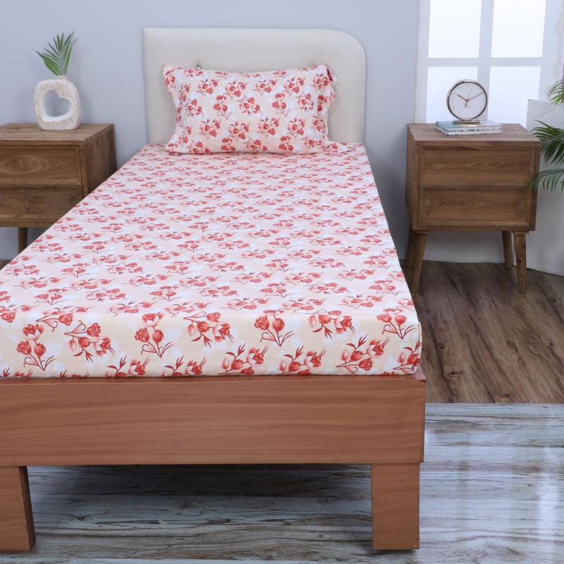 Buy Gemonisis Printed Bedsheet - Red Bedsheets from Vaaree