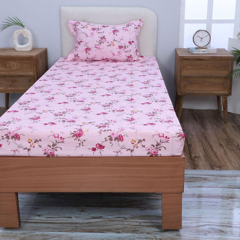 Buy Esmeralda Floral Printed Bedsheet - Pink Bedsheets from Vaaree