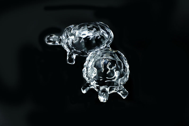 Buy Vastu Crystal Glass Turtle Showpiece - Set Of Two Showpieces from Vaaree