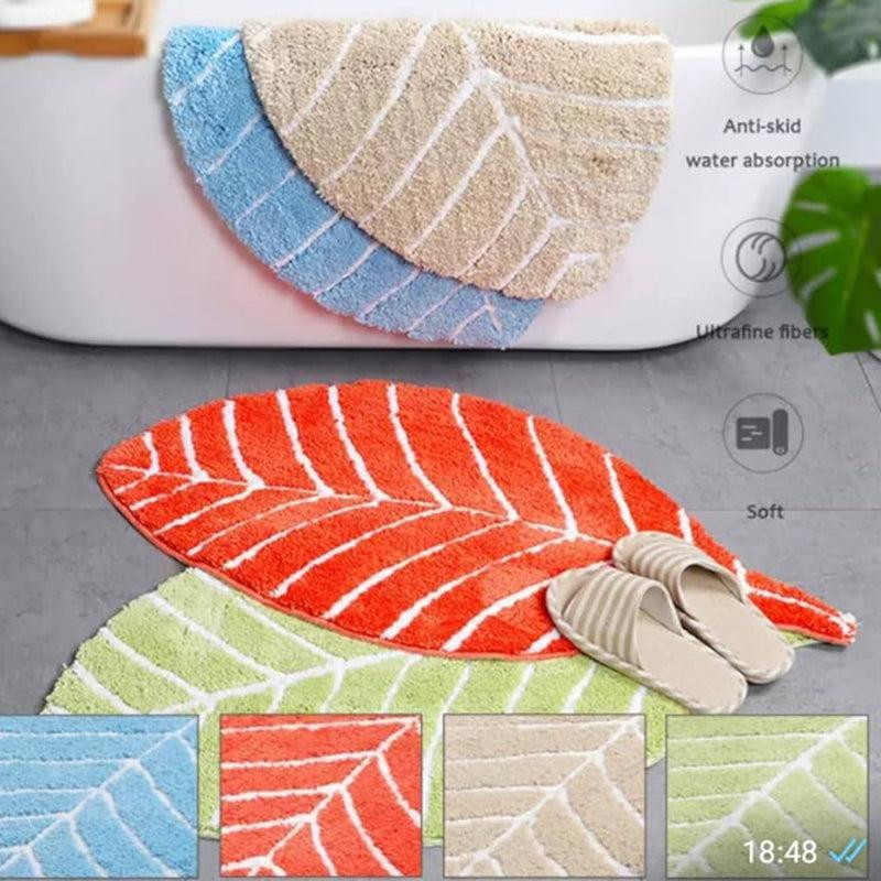 Buy Leafy Affair Bathmat - Beige Bath Mats from Vaaree