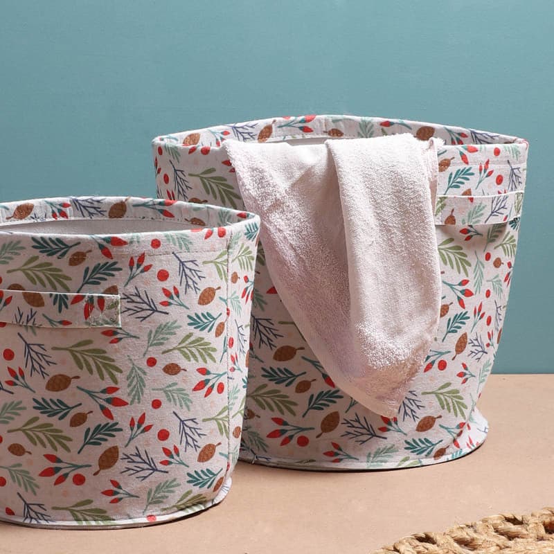 Laundry Basket - Blissful Storage Basket - Set Of Two