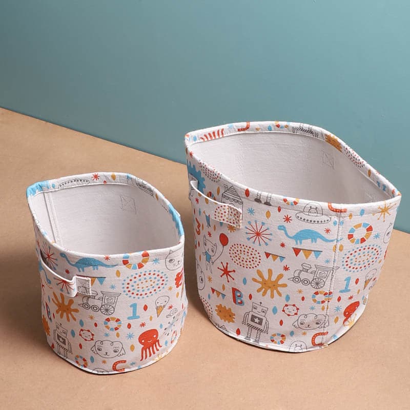 Laundry Basket - Clear Calm Storage Basket - Set Of Two