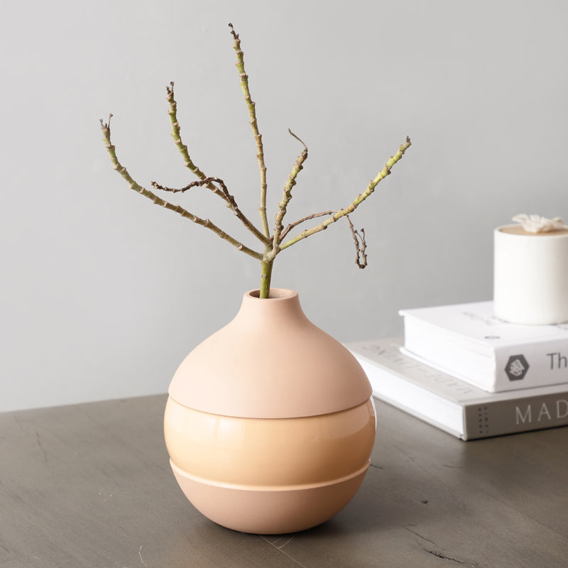 Buy Daino Enamel Vase - Peach Vase from Vaaree