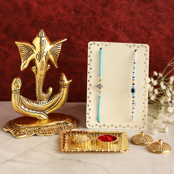 Buy Divine Ganpati Rakhi Hamper Rakhi Hamper from Vaaree