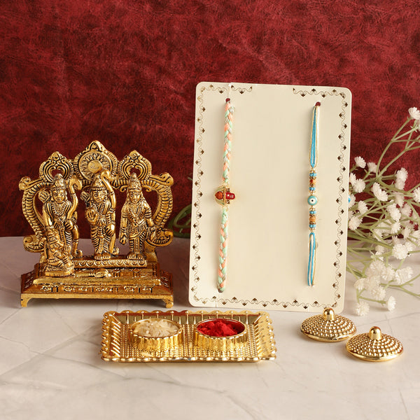 Buy Ramayana Rudraksha & Evil Eye Rakhi Hamper Rakhi Hamper from Vaaree