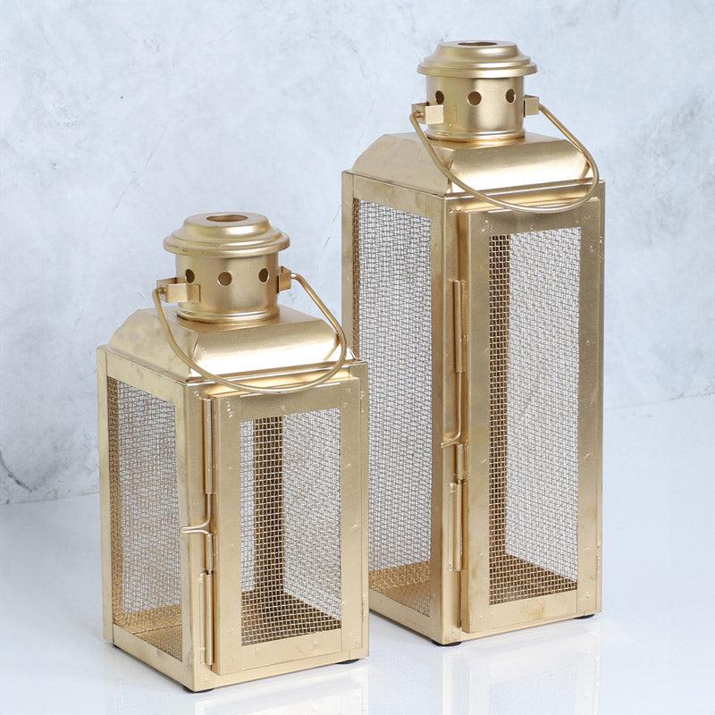 Buy Edna Lantern Tealight Candle Holder - Set Of Two Candle Holders from Vaaree