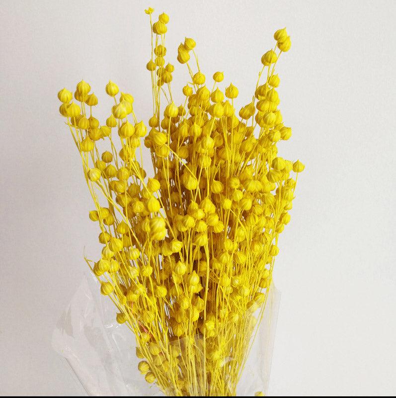 Buy Amora Fax Dried Flower Bunch - Yellow Artificial Flowers from Vaaree